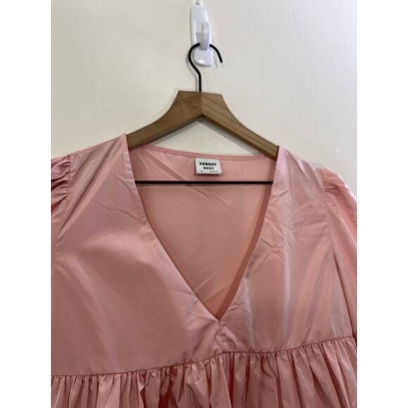 Coquette Ballet Romantic Babydoll Empire Waist Mini Dress 2XS Barbiecore Minimal - Picture 5 of 16